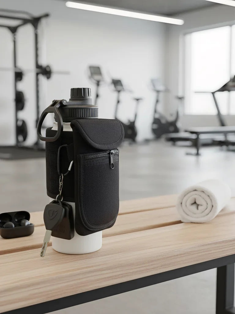 Magnetic Gym Bottle Bag | 40oz Holder + Phone Pocket