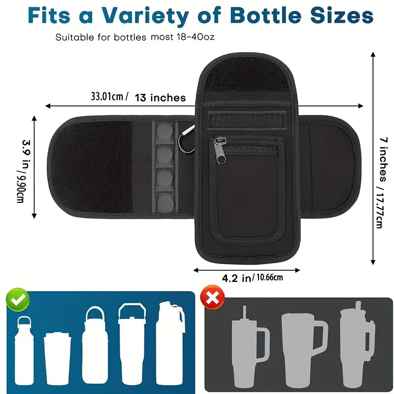 Magnetic Gym Bottle Bag | 40oz Holder + Phone Pocket