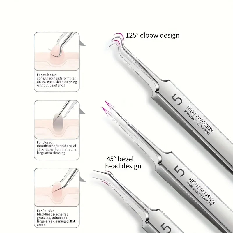 Blackhead Remover Kit – 8-Piece Stainless Steel