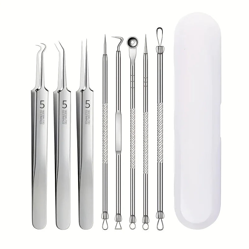 Blackhead Remover Kit – 8-Piece Stainless Steel
